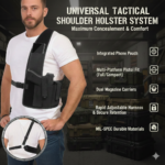 Tactical Chest Holster w/ Phone Pouch – Concealed Carry Rig - Image 2