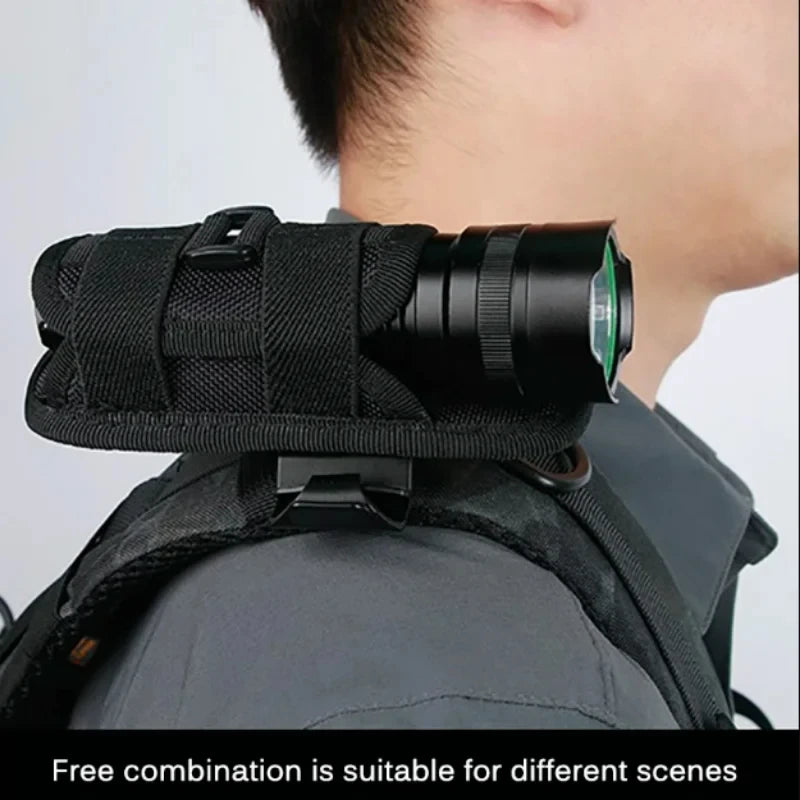 FieldLux Tactical Flashlight Pouch - 360 Degree Holster