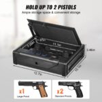 Biometric Tactical Pistol Safe – Steel Quick Access Gun Box - Image 2