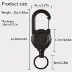 Ranger™ Retractable Carabiner Badge Reel — Heavy Duty Extendable Keychain Holder - Image 3