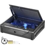 Biometric Tactical Pistol Safe – Steel Quick Access Gun Box