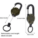 Ranger™ Retractable Key Reel - Heavy Duty Carabiner Badge Holder with Steel Wire - Image 6