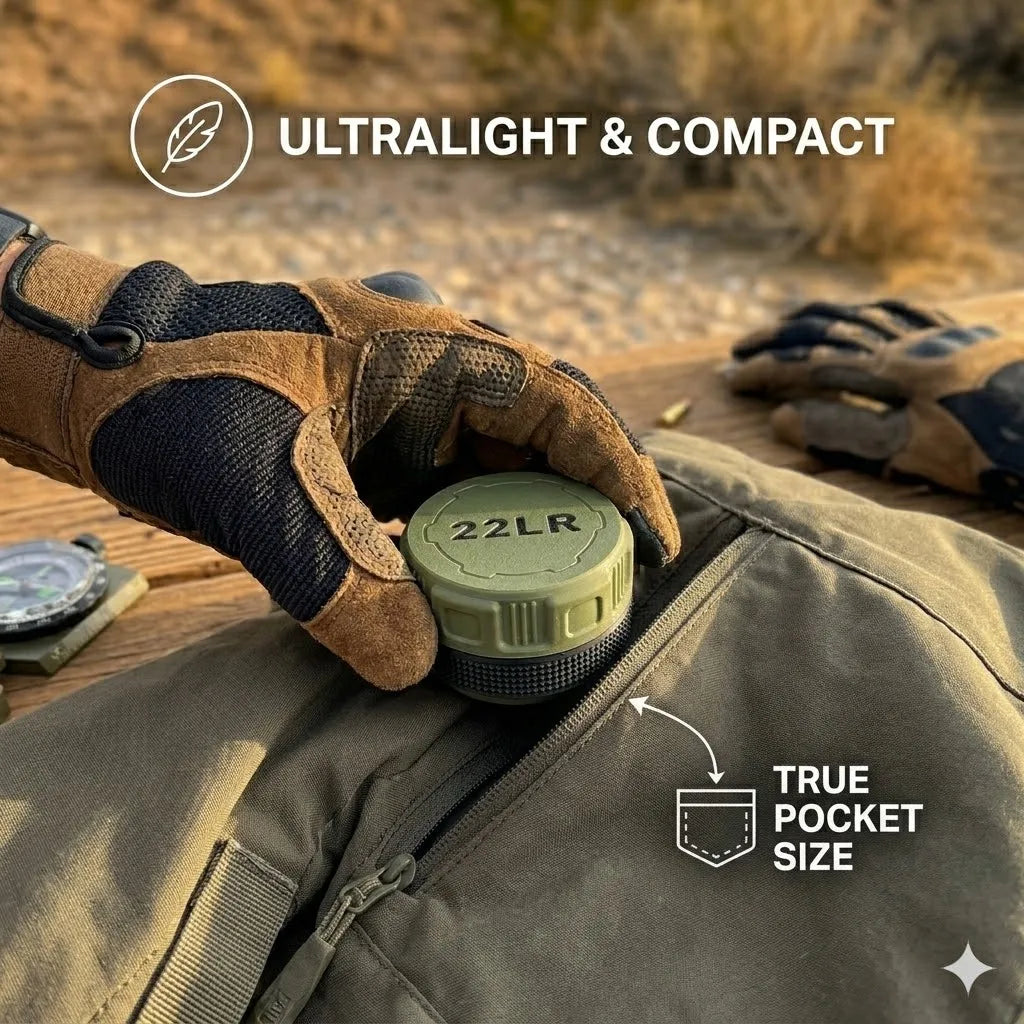 BattleGear Mini .22LR Ammunition Storage Box — in use