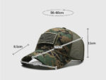 American Flag Adjustable Camouflage Hat - Image 8