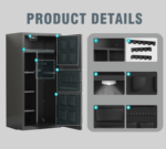 Fortress Series 15–20 Rifle & Pistol Gun Safe – Silent Access + Dual Alarm Defense - Image 4