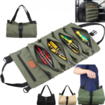 Tactical Roll Up Tool Bag – Canvas Wrench & Gear Organizer - Image 6