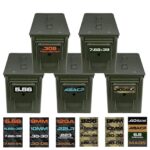 Ammo-ID™ Tactical Label Set – Caliber ID Stickers for Ammo Cans, Crates & Range Bags