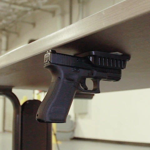 under desk magnetic gun mount for home defense