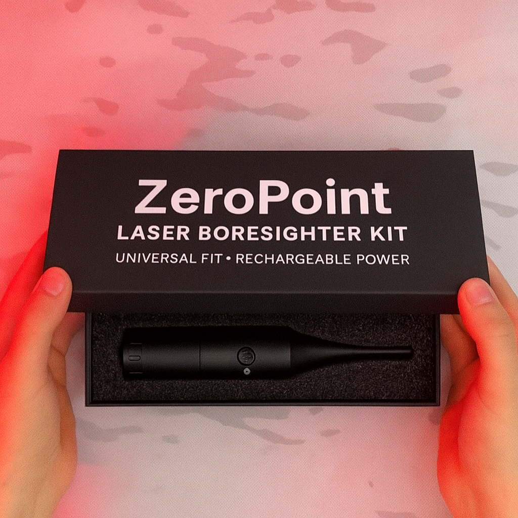 Universal laser boresighter kit for rifles and pistols with red laser
